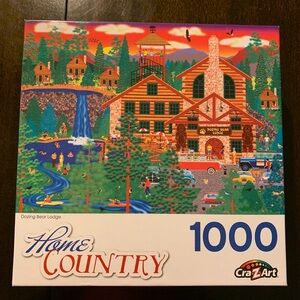 Cra-Z-Art Home Country Lodge Puzzle - 1000 Pieces Dozing Bear Lodge